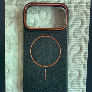 Apple Black and Orange Phone Case